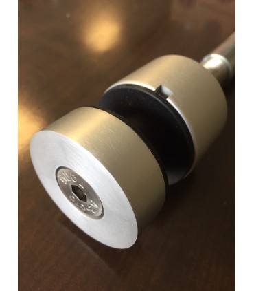 Fixation ponctuelle ronde 45mm en aluminium pour garde corps en verre