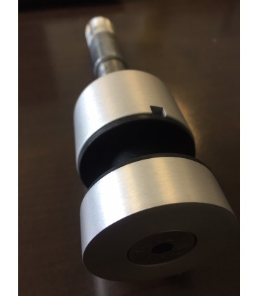 Fixation ponctuelle ronde 45mm en aluminium pour garde corps en verre