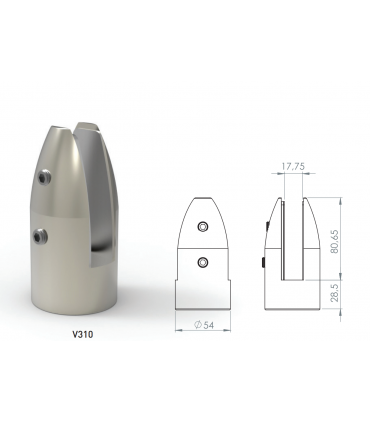 Pince à verre de sol série Vista 310