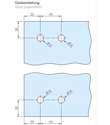 Paire de charnière d'angle supérieur et inférieur.