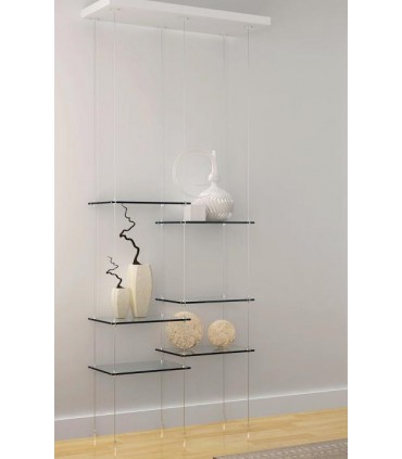 Support simple pour étagère horizontale en verre percé