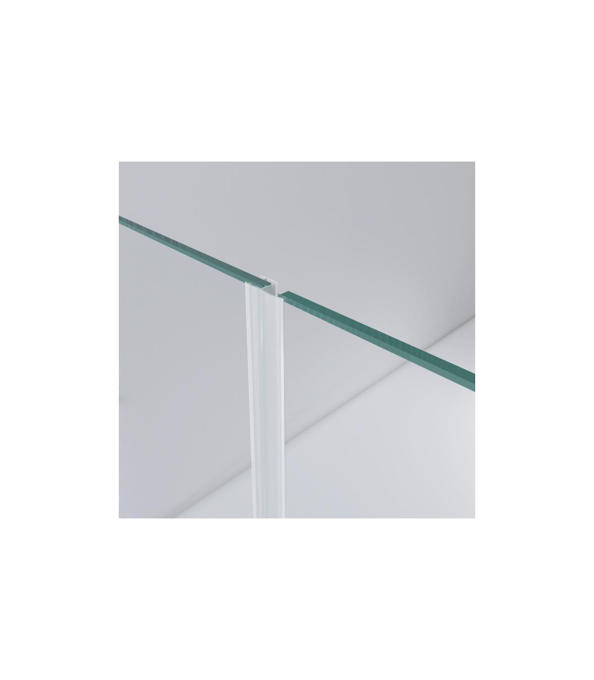 Joint d'étanchéité vertical de douche, 205 cm, transparent pour verre 6-8 mm