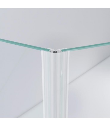 Joint d'étanchéité magnétique à 135° pour paroi de douche en verre