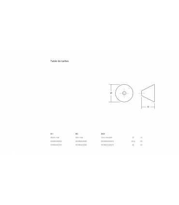 Poignée bouton série Conic 0538 par Viefe