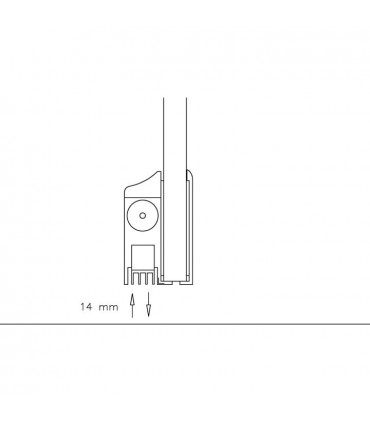 Plinthe a abaissement pour porte en verre