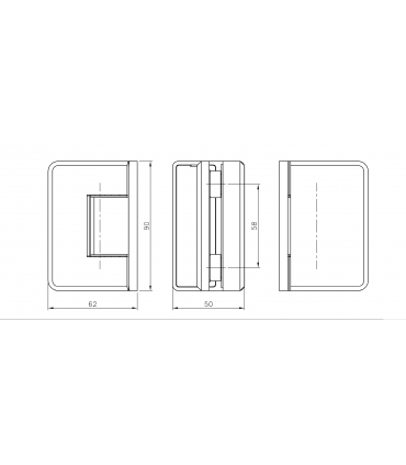 Charnière fermeture automatique pour porte en verre sur mur