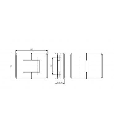 Charnière fermeture automatique pour porte en verre sur verre