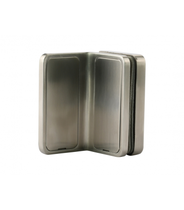 Connecteur 90° pour panneau en verre contre un mur