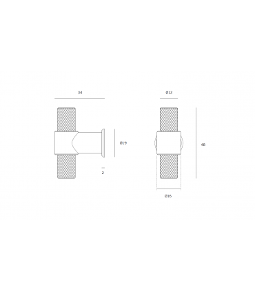 Poignée bouton série Stout KN