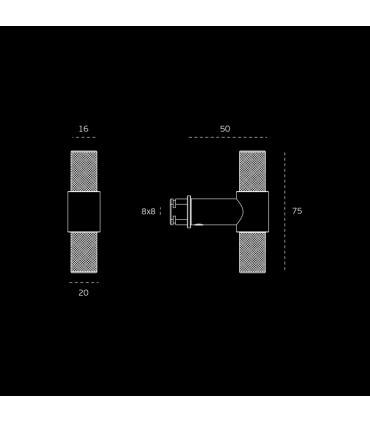Paire de poignée béquille série Stout J172KN
