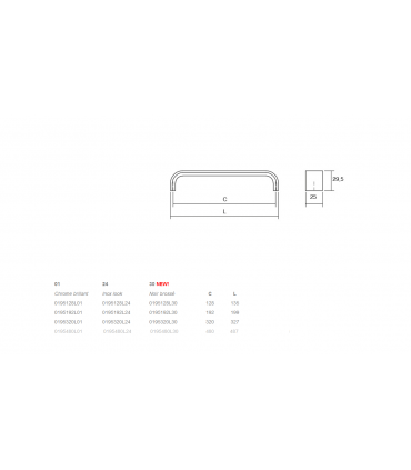 Poignée de meuble SENSE 0195 par Viefe