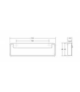 Poignée FOLD 0542 dessin technique