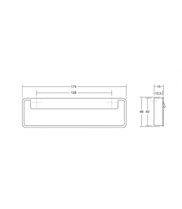 Poignée FOLD 0542 dessin technique