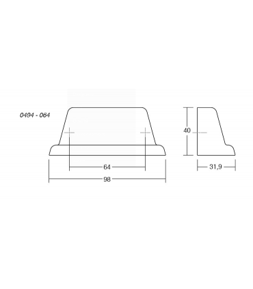 Poignée LAND 0494 dessin technique