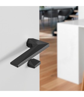 Photo avec rosace de fonction (condamnation) à commander séparément.