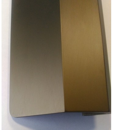 Poignée aileron en aluminium profilé finition bronze