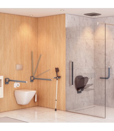 Strapontin rabattable et escamotable pour cabine de douche
