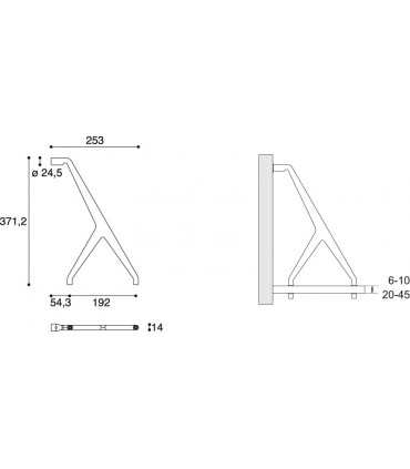 Supports d'étagère série MS01438 par Confalonieri 