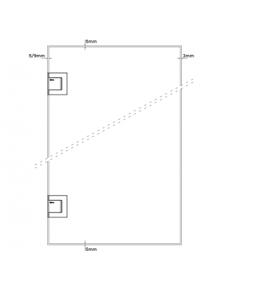Set de 2 Charnières hydrauliques pour porte en verre