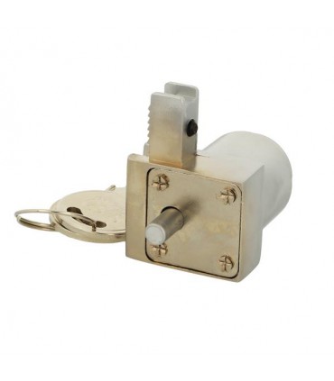 Serrure de feuillure à cylindre poussoir