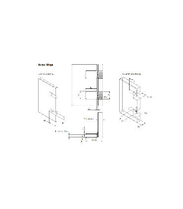 Charnière porte verre série Bonsai pour panneau de 12 mm