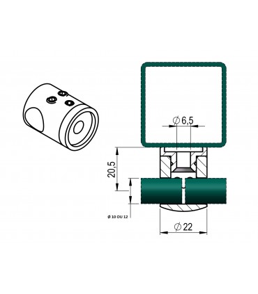 Support de liaison transversal pour lisse sur support plat
