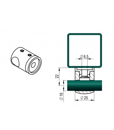 Support de liaison transversal pour lisse sur support plat
