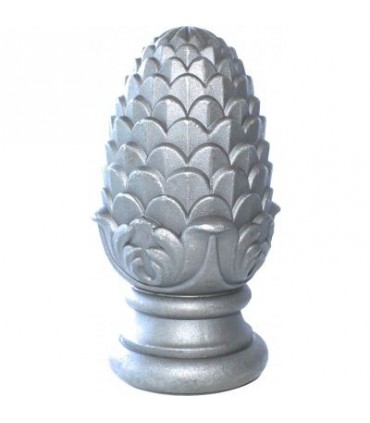 Tête de départ de rampe à visser en aluminium.