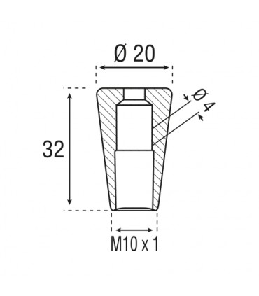 Fixation conique ou cylindrique dynamique au plafond