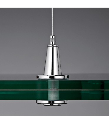 Fixation conique dynamique finale sur verre