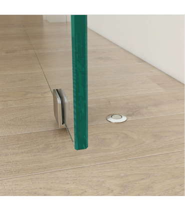 Butée magnétique au sol pour porte verre