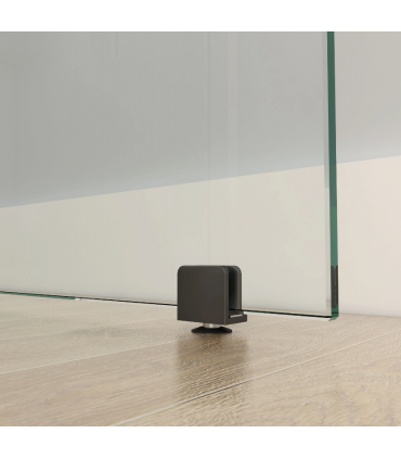 Butée magnétique au sol pour porte verre