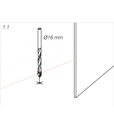 Butée magnétique au sol pour porte verre