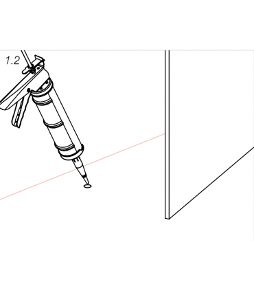 Butée magnétique au sol pour porte verre