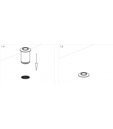 Butée magnétique au sol pour porte verre