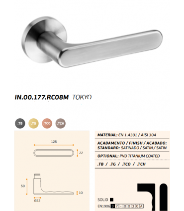 Paire de poignée béquille série Tokyo 177 par JNF
