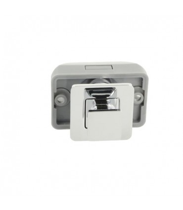 Serrure à bouton poussoir pour panneau d'épaisseur 12 à 16mm