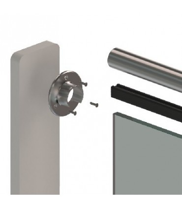 Embase Ø 90 mm à visser pour tube fond de gorge