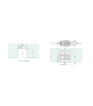 Serrure TX430/LM61 pour porte sécurit