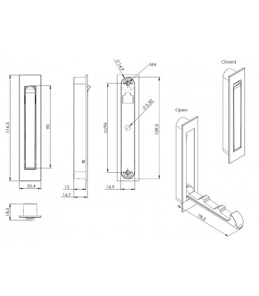 Crochet porte manteaux encastrable et rétractable