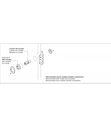 Serrure de sécurité en applique pour porte en bois