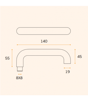 Paire de poignée béquille série Tubular C