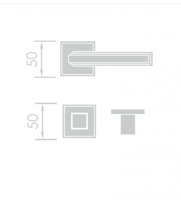 Poignée béquille sur rosace série NEW YORK de Groël