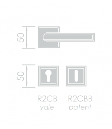 Poignée béquille sur rosace série NEW YORK de Groël