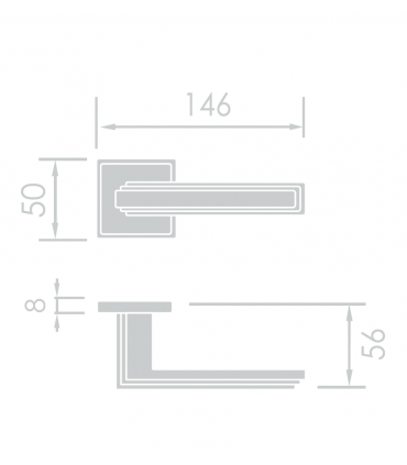 Poignée béquille sur rosace série NEW YORK de Groël
