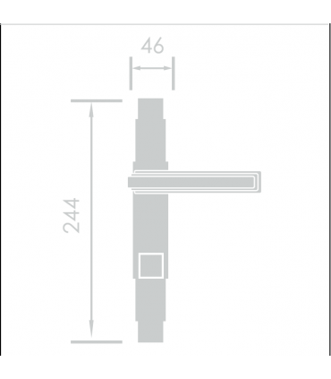 Poignée béquille sur plaque série NEW YORK de Groël