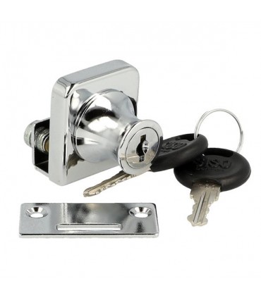 Poignée serrure série Vetro pour porte simple de vitrine en verre