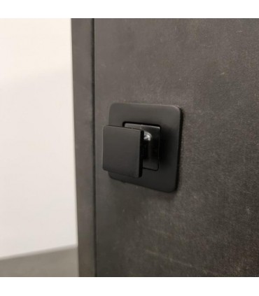 Serrure à bouton poussoir pour panneau d'épaisseur 12 à 16mm