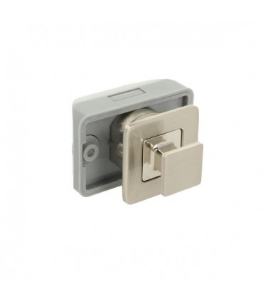Serrure à bouton poussoir pour panneau d'épaisseur 12 à 16mm