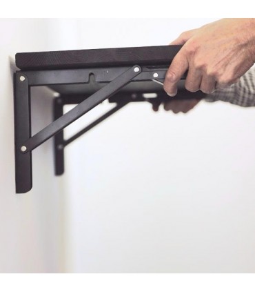 Paire de support autobloquant pour tablette rabattable en bois